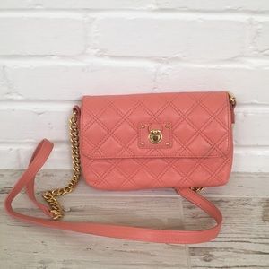 Marc Jacobs Pink Quilted Crossbody w/gold chain